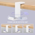 thumbnail image 5 of Liboer 2-in-1 Headphone Controller Holder, 360° Rotating Headphone Stand for Desk, 2 Gamepad Hangers Adjustable Clamp-on Punch-free Hook, White, 5 of 8