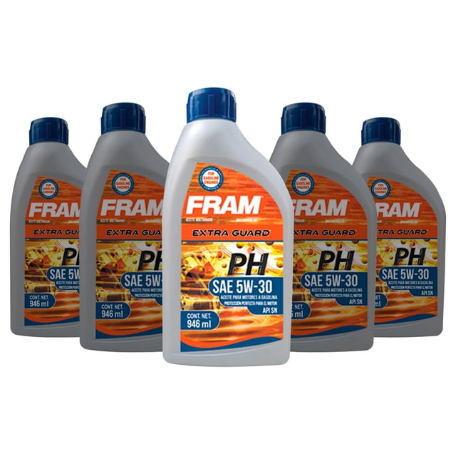 Aceite Mineral De Motor 5W30 Fram Extra Guard Set 5 Botellas
