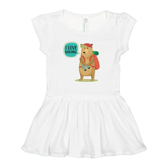 Inktastic Hiker Backpacking I Love Hiking Girls Toddler Dress