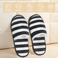 thumbnail image 2 of Fotbe Black And White Stripes Pantuflas Peludas para Mujer con Estampado, Zapatillas de Peluche, Zapatos de Invierno para Casa, Uso Interior y Exterior-Large, 2 of 8
