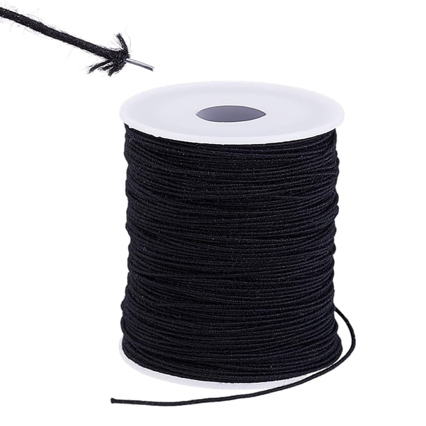 100 yardas de alambre floral negro, calibre 18, alambre de sombrerería recubierto de algodón, alambre de hierro para tallos, ideal para suministros de costura y accesorios para la confección de alas.