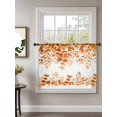 thumbnail image 2 of Sheer Curtains 45 Inch Length, Orange Eucalyptus Leaves Semi Sheer Curtains Light Filtering Window Treatment, Spring Summer Botanical Privacy Voile Drapes for Living Room Bedroom 52x45 Inch, 2 of 7