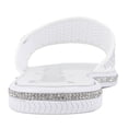 thumbnail image 3 of Sandalias Slide Juicy Couture Luxe Flats con diamantes de imitación blancos para mujer, 3 of 6
