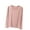 Pink, variant on ATOYSOY Women's Solid Color Pullover Casual Cotton Shirts Outwear Slim Basic Tops Long Sleeve Tees Fall Winter Round Neck Sweatshirts Fashion Blue L
