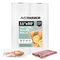 thumbnail image 1 of Avid Armor Vacuum Seal Rolls, Vac Seal Bags for Food Storage, Meal Saver Freezer Vacuum Sealer Bags, Sous Vide Bags Vacuum Sealer, Non-BPA Vacuum Sealer Bags, 11 inches by 50 feet, Pack of 2, 1 of 4