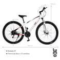 thumbnail image 2 of Bicicleta de Montaña LUMO R29 Acero 21 Vel Cambios Shimano Rojo Mediano, 2 of 8