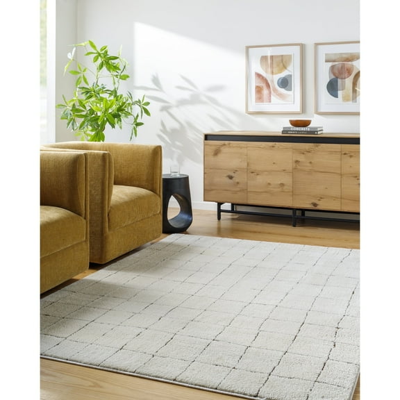 Livabliss x Our PNW Home Cascade Minimalist Area Rug,7'10" x 10',Ivory