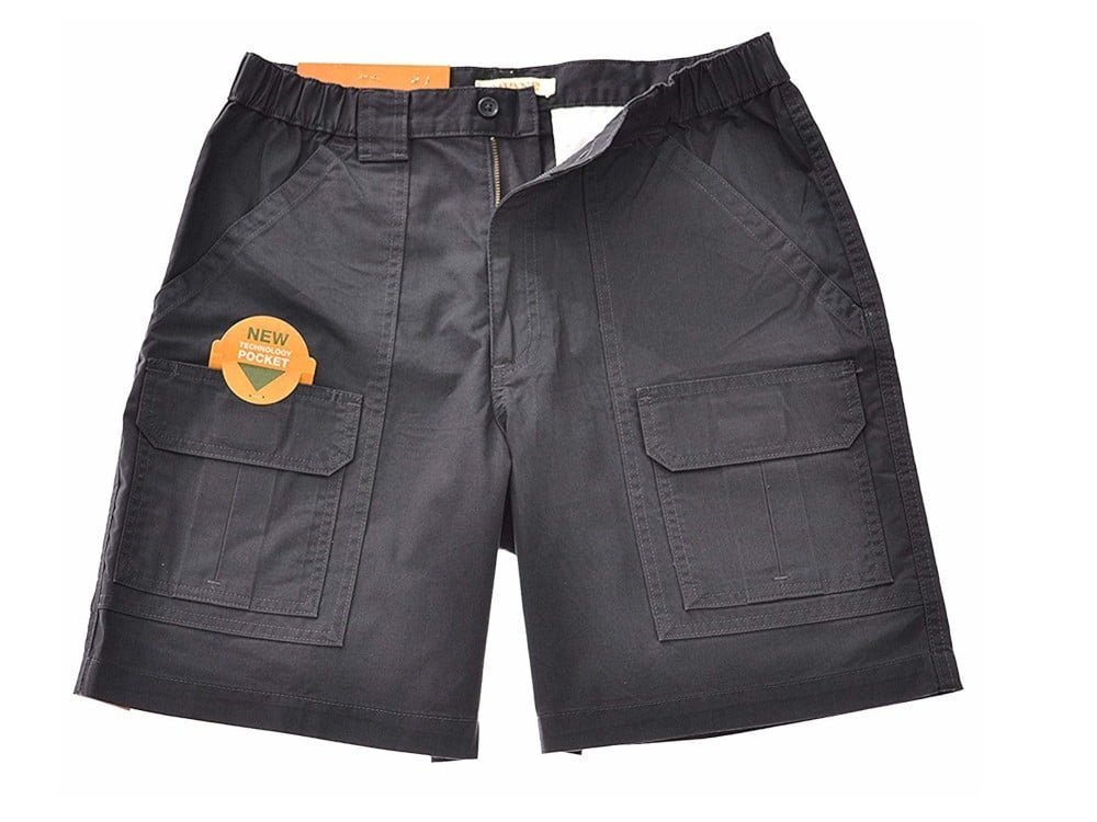 mens cargo shorts with tech pocket