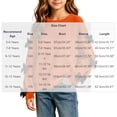 thumbnail image 5 of FRSASU Girls Bow Decorative Long Sleeve Crew‑Neck Fleece Pullover Sweatshirt Drop Shoulder Casual Tops Orange, 5 of 5