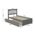 thumbnail image 2 of Twin XL Platform Bed with Trundle & Footboard - Grey Sleeping Space Solution, 2 of 4