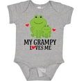thumbnail image 3 of Inktastic My Grampy Loves Me Frog Boys Baby Bodysuit, 3 of 5