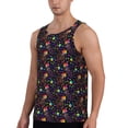 thumbnail image 2 of Fotbe Rainbow Jellyfishes Pattern Men's Quick Dry Workout Tank Top Gym Muscle Tee Fitness Bodybuilding Sleeveless T Shirt Breathable Workout Shirt-Small, 2 of 9