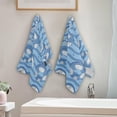 thumbnail image 4 of Summer Anchor Lifebuoy Hand Towels 2 PCS, Navy Blue Kitchen Towel Ultra Soft and Highly Absorbent,Decorative Fingertip Face Towel for Bathroom Hotel, 28.3"x14.4", 4 of 5