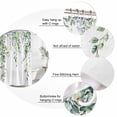 thumbnail image 6 of Green Eucalyptus Leaf Waterproof Fabric Shower Curtain,Spring Botanical Leaves Floral Waterproof Fabric Shower Curtain for Bathroom Curtains Bathtubs Shower Curtains with 12 Hooks Extra Long 72x96, 6 of 8