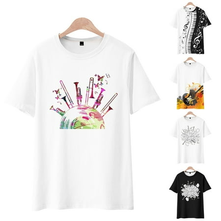 

LANLIN Music Festival Adult Kids Casual Graphic Tee Shirts Classic-Fit Tops Shirt for Men Women