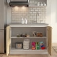 thumbnail image 3 of TUHOME Napoles 39" Utility Sink with Cabinet, Stainless Steel Laundry Sink, 3 of 8