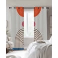 thumbnail image 2 of Beige Boho Blackout Curtains 96 Inch Length 2 Panels Set, Modern Abstract Art Geometric Striped Full Shading Curtains for Windows, Blackout Curtains for Bedroom Living Room 52"x96", 2 of 8