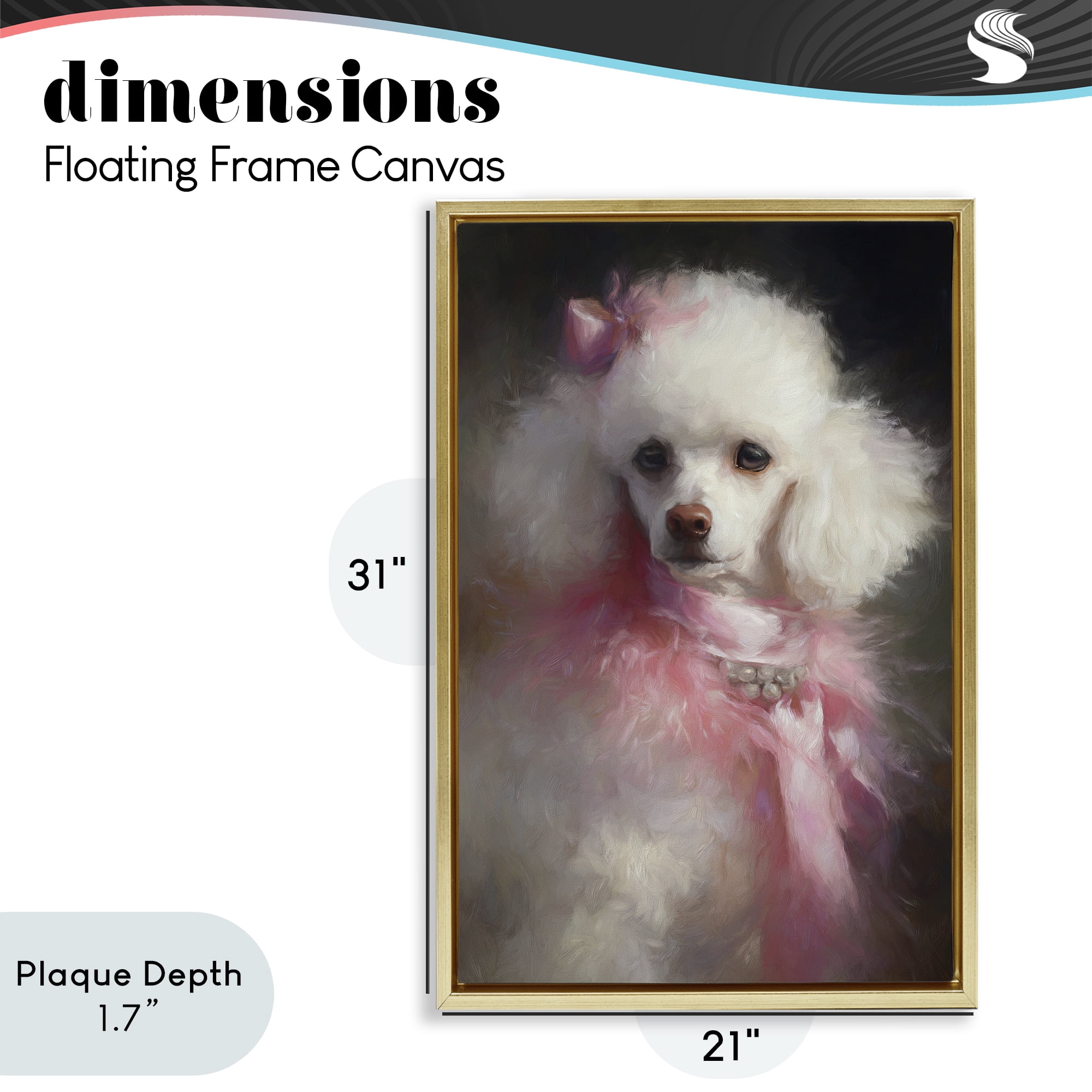 Stupell Industries Just A Girl Who Loves Pink Gold Framed Floater Canvas Wall Art, design by Tina LeCour