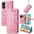 thumbnail image 1 of Funda Cartera FOXDOCK para OPPO A78 4G , Flip PU con Relieve de Gatos y Perros, Tarjetero y Soporte, 1 of 6