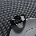 thumbnail image 3 of Anillo de joyería de acero inoxidable para hombres y mujeres, anillos negros, banda de compromiso de boda, espejo de calidad, joyería masculina personalizada, moda, 3 of 4