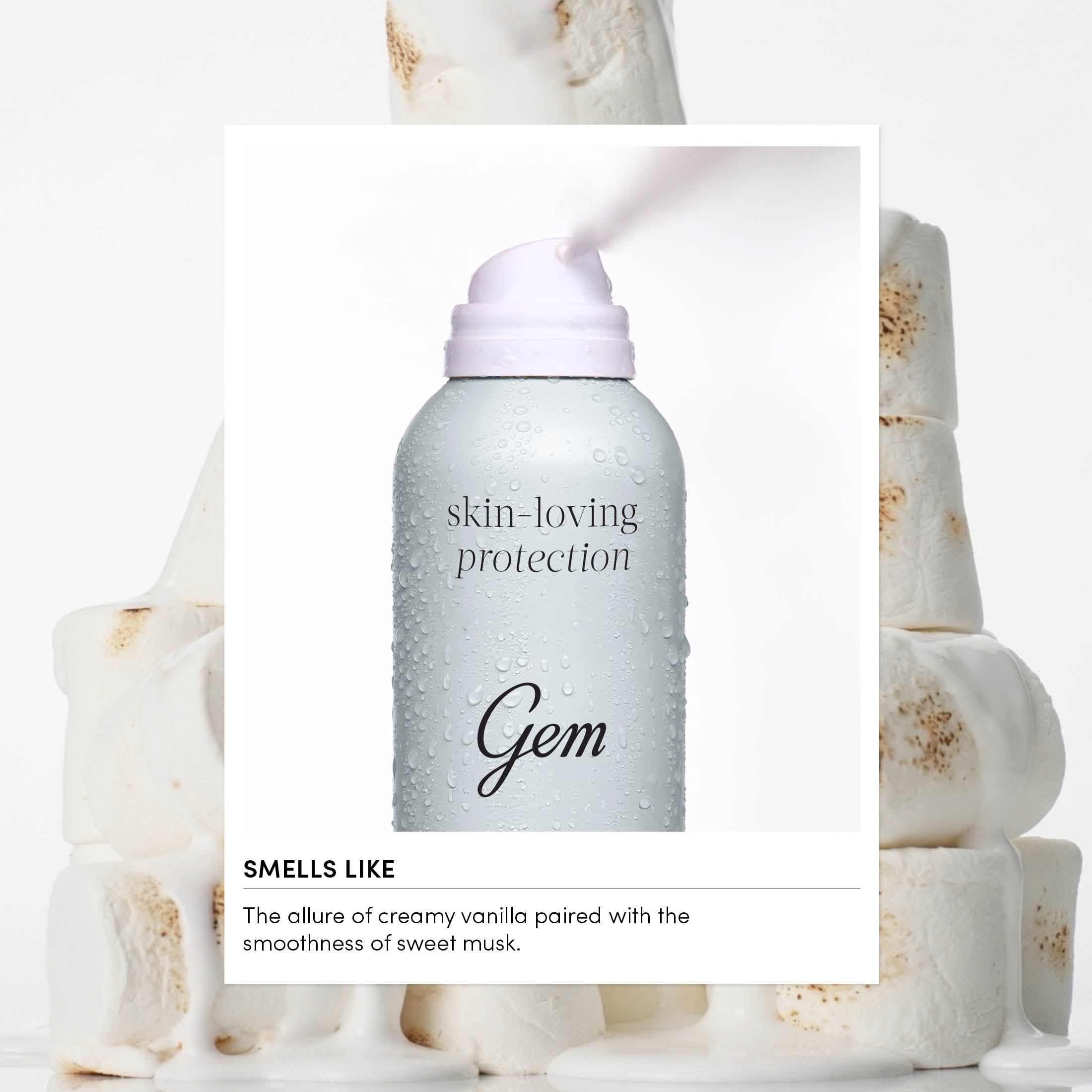 Gem Skin-Loving 72hour Protection Antiperspirant Deodorant Spray: Marshmallow 3.8 oz