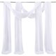 thumbnail image 2 of White wedding curtain fabric tulle drape for wedding arch, 2 of 5