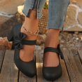 thumbnail image 5 of Aobny Pumps Shoes Woman Shoes Pumps Chunky Closed Toe Heels High Heels Shoe Black Soft Toe Round Toe Hook & Loop Mid Heel Comfortable Shoes for Women,Size 37, 5 of 7