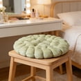 thumbnail image 6 of Gumesh Green Plush Bubble Seat Cushion, Round Tufted Chair Pad for Bedroom & Kitchen, 6 of 6