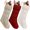 Burgundy,ivory,khaki, variant on Christmas Stockings 18 Inches Large Size Cable Knitted Stocking Gifts & Decorations for Family Holiday Xmas Party