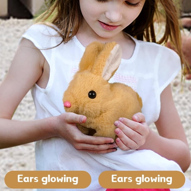 Doudou Cadeaux de Pâques Enfants,Jouet Lapin Interactif,Lapin Sautant,Lapin Doudou Peut Marcher Doudou Cadeaux de Pâques Enfants,Jouet Lapin Interactif,Lapin Sautant,Lapin Doudou Peut Marcher