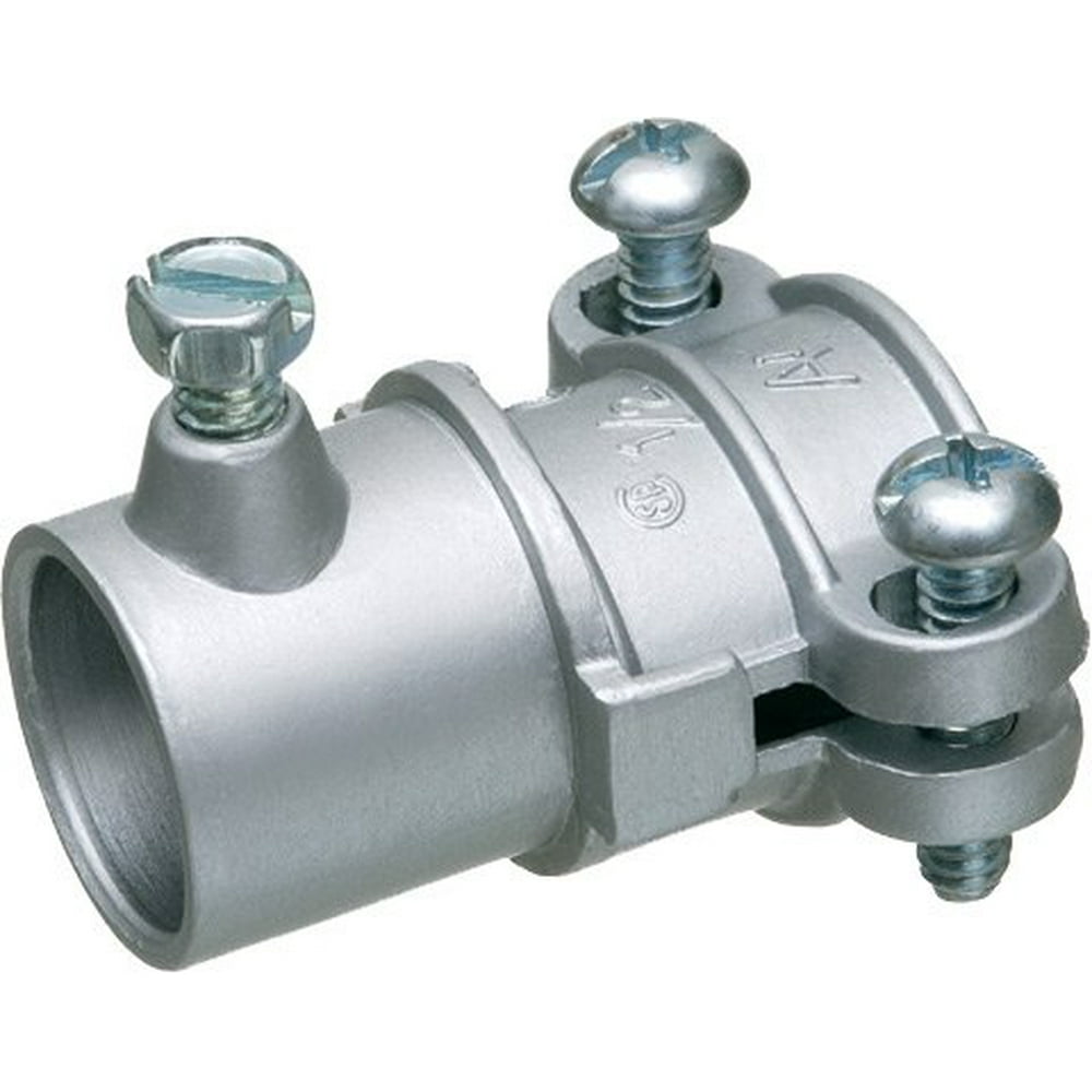 Arlington 8610 Die Cast Zinc EMT Set Screw To Flex Greenfield Combination Coupling 1/2 Inch