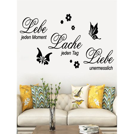 Lebe Lache Liebe Family Removable Art Vinyl Mural Home Room