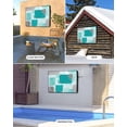 thumbnail image 2 of Outdoor TV Cover 40 to 43 Inch Weatherproof, Abstract Vintage Waterproof TV Screen Protector for Outside Decor with Zipper and Pocket 40"L x 25"H , Art Oil Painting Texture Turquoise, 2 of 7