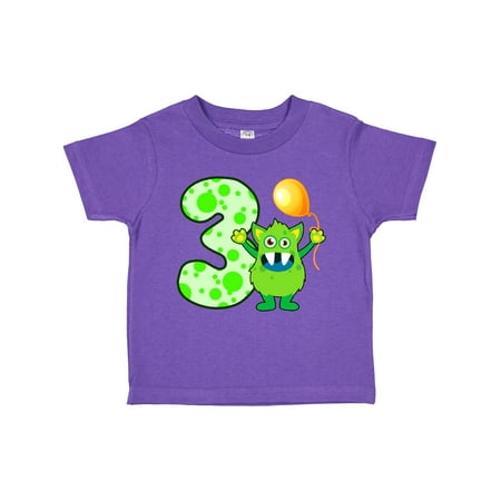

Inktastic 3rd Birthday Monster Gift Toddler Boy or Toddler Girl T-Shirt