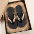 thumbnail image 6 of Samickarr Summer Slippers For Women Indoor And Outdoor Wide Women's Summer Bohemian Flip-flops Wear Stylish Flat Beach Slippers Over Flats, 6 of 9