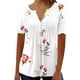 thumbnail image 2 of Fiudx Camisas para Mujer Blusa con Botones y Estampado Plisado con Cuello Redondo Informal a La Moda para Mujer, 2 of 5