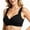 Black, variant on Lopecy-Sta Women’s Ribbed Texture Scoop Neck Adjustable Strap Wireless Bra Seamless Molded Cups Wire Free Firm Anti-Sagging Soft Breathable Support Workout Home Office Comfort Underwear
