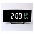 thumbnail image 2 of Reloj Despertador Digital con Pantalla LED Curva, Indicador de Temperatura y Humedad, Multifunción, 7816, 2 of 5