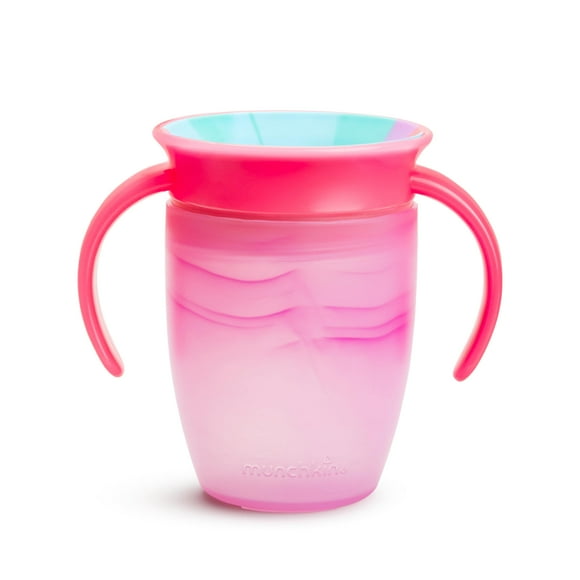 Entrenador Munchkin Miracle 360 de Sippy Cup, 200 ml, con asas, color rosa