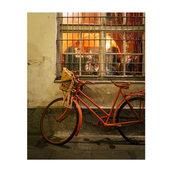 Bicycle, Kazimierz - Kraków Małopolskie Poland Photography Unframed Wall Art Print 8 x 10 inches