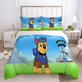 thumbnail image 3 of Juego de cama para niños de la Patrulla Canina, funda de edredón con diseño de perro canino de la Patrulla de Anime, funda nórdica de dibujos animados, ropa de cama para niño y niña, funda de almohada, 3 of 5