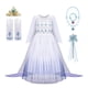 thumbnail image 1 of Nuevo disfraz de Elsa y Anna de Disney, vestido de princesa para niñas, vestido de baile de malla con lentejuelas blancas, ropa de carnaval, Cosplay para niños, Queen5-6T de nieve de 130CM Gao Jinjia LED, 1 of 2