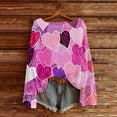 thumbnail image 4 of VISALY Valentine Day Sweaters for Women Heart Sweaters Trendy Sweater Dressy Sweaters Business Casual Sweaters Trendy Sweater Oversize Sweaters Trendy Comfy Sweaters Trendy Sweaters Hot Pink M, 4 of 4