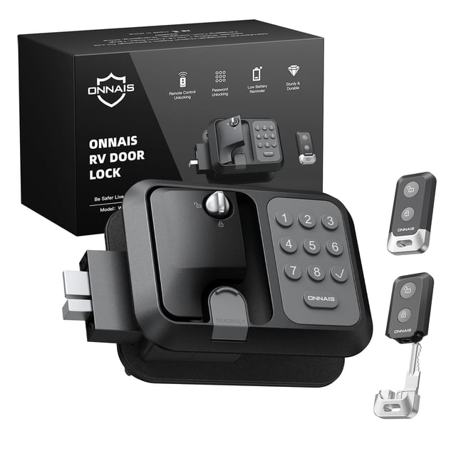 Cerradura de puerta para RV ONNAIS RV con entrada sin llave con contraseña y control remoto