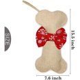thumbnail image 5 of Dog Bone Christmas Stockings 16 Inch Large Line Pet Christmas Stockings with Bowknot Burlap Fireplace Hanging Stockings Gift Bags for Christmas Decorations, 5 of 5
