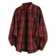 thumbnail image 1 of Blusa y camisa de manga larga con cuello vuelto para hombre, blusa informal a cuadros a la moda con botones y cuello vuelto, blusa de poliéster para hombre, 1 of 8