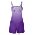 thumbnail image 5 of JULMCOMO Tie Dye Gradient Rompers for Women Adjustable Straps Loose Casual Bib Overalls Sleeveless Trendy Summer Short Jumpsuit with Pockets Purple XL, 5 of 6