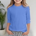 thumbnail image 2 of SNKSDGM Girls Tops for Trendy Winter T Shirts for Girls 10-12 Girls' Seve Quarter Sleeved Star Print T Shirt Top Comfortable with Casual Shirt, 2 of 4