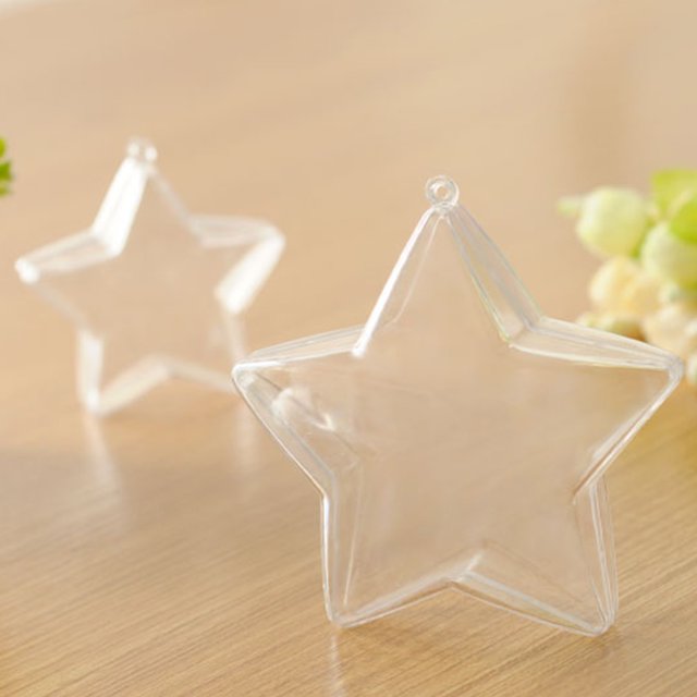 Wedding Candy Box,5Pcs Clear Favor Boxes Star Shaped Candy Box Gift Box Elevated Design