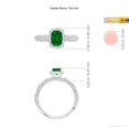 thumbnail image 5 of ANGARA Cushion Rectangular Lab Grown Emerald Twisted Rope Shank Engagement Ring for Women in 14K White Gold (Size-7x5mm) | May Birthstone, Anniversary, Jewelry Gift for Women | Lab-Grown Emerald Ring, 5 of 8